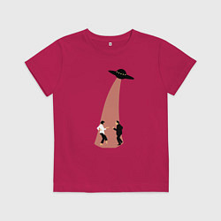 Футболка хлопковая детская Криминальное чтиво танец НЛО, цвет: маджента