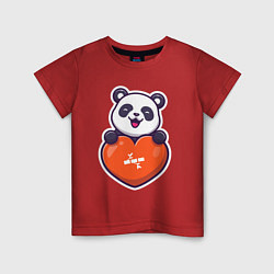 Детская футболка Сердечная панда