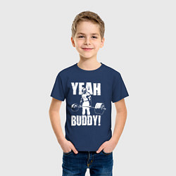Футболка хлопковая детская Yeah buddy - Ронни Коулман, цвет: тёмно-синий — фото 2