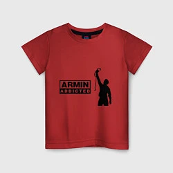Футболка хлопковая детская Armin addicted, цвет: красный