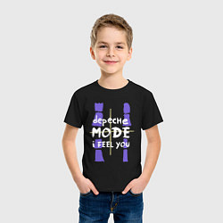 Футболка хлопковая детская Depeche Mode - I feel you single, цвет: черный — фото 2
