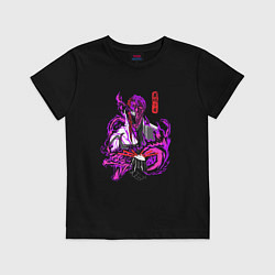 Футболка хлопковая детская Sousuke Aizen, цвет: черный