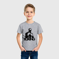 Футболка хлопковая детская Boxing art, цвет: меланж — фото 2