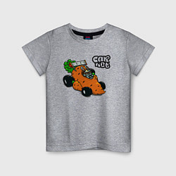Футболка хлопковая детская Carrot mobile racing, цвет: меланж