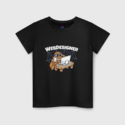 Футболка хлопковая детская Web designer, цвет: черный