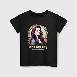 Футболка хлопковая детская Lana Del Rey Summertime Sadness, цвет: черный
