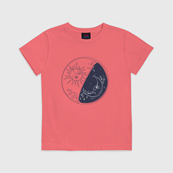 Детская футболка Солнце луна