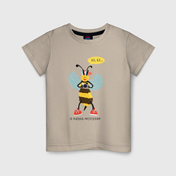 Детская футболка Пчёлка-фотограф серия: весёлые пчёлки