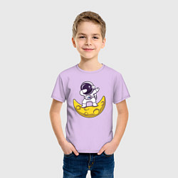 Футболка хлопковая детская Dab space, цвет: лаванда — фото 2