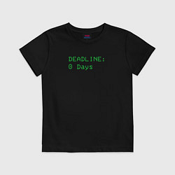 Футболка хлопковая детская Lethal Company: Deadline Days, цвет: черный