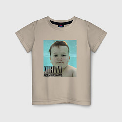 Футболка хлопковая детская Nirvana x Hasbik, цвет: миндальный