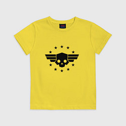 Футболка хлопковая детская Helldivers 2: Stars Logo, цвет: желтый