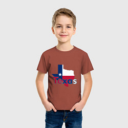 Футболка хлопковая детская Texas, цвет: кирпичный — фото 2