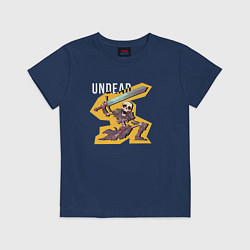 Футболка хлопковая детская Нежеланно бессмертный авантюрист, цвет: тёмно-синий