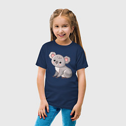 Футболка хлопковая детская Cute koala, цвет: тёмно-синий — фото 2