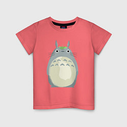 Футболка хлопковая детская Neighbor Totoro, цвет: коралловый