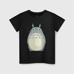 Футболка хлопковая детская Neighbor Totoro, цвет: черный