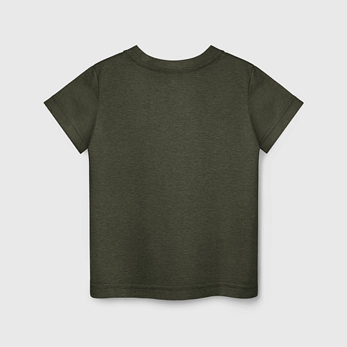 Детская футболка Овечка в шапке / Меланж-хаки – фото 2