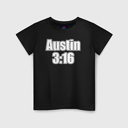 Футболка хлопковая детская Стив Остин Austin 3:16, цвет: черный