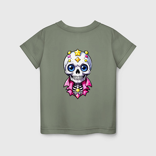 Детская футболка Скелет в розовой рубахе / Авокадо – фото 2