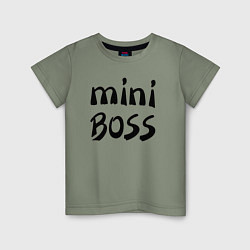 Футболка хлопковая детская Mini boss, цвет: авокадо