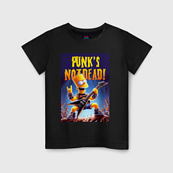 Детская футболка Bart Simpson - punks not dead