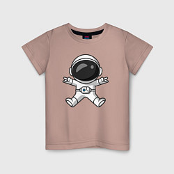 Футболка хлопковая детская Spaceman rock, цвет: пыльно-розовый