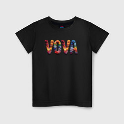 Футболка хлопковая детская Vova yarn art, цвет: черный