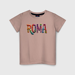 Футболка хлопковая детская Roma yarn art, цвет: пыльно-розовый