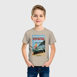 Футболка хлопковая детская Grand Prix VINTAGE, цвет: миндальный — фото 2