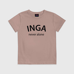 Детская футболка Inga never alone - motto