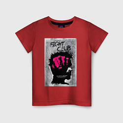 Футболка хлопковая детская Fihgt club poster, цвет: красный
