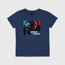 Футболка хлопковая детская Ninja Kamui, цвет: тёмно-синий