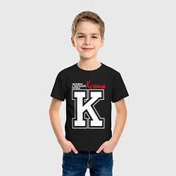 Футболка хлопковая детская Ксюша - человек с большой буквы, цвет: черный — фото 2