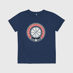 Футболка хлопковая детская Stars basketball, цвет: тёмно-синий