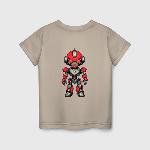 Детская футболка The Red robot / Миндальный – фото 2