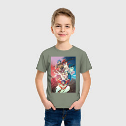 Футболка хлопковая детская Гуррен-Лаганн Ния Тэппелин, цвет: авокадо — фото 2