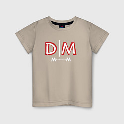 Футболка хлопковая детская Depeche Mode - Memento Mori logo new, цвет: миндальный
