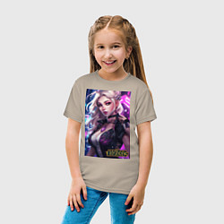 Футболка хлопковая детская League of Legends Kaisa Kda, цвет: миндальный — фото 2
