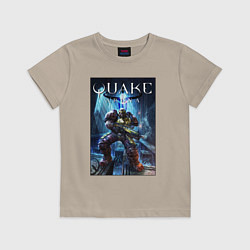 Футболка хлопковая детская Quake arena - Ranger, цвет: миндальный