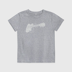 Футболка хлопковая детская Rock guitar, цвет: меланж