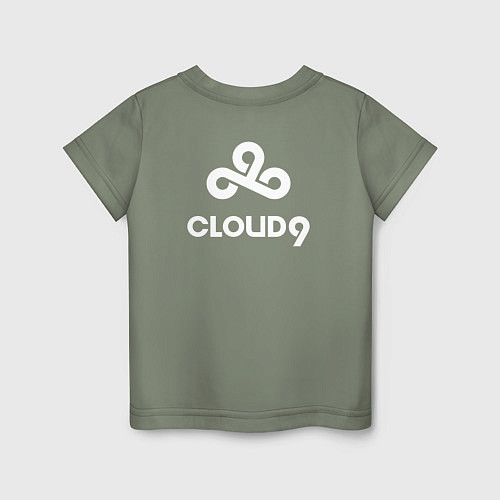 Детская футболка Cloud9 - white logo / Авокадо – фото 2