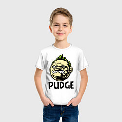 Футболка хлопковая детская Pudge Face, цвет: белый — фото 2