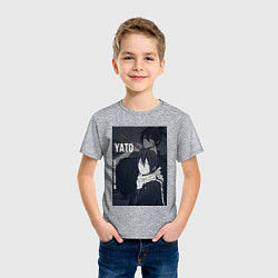 Футболка хлопковая детская Бездомный бог Ято, цвет: меланж — фото 2