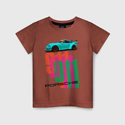 Детская футболка Порше 911 спортивный немецкий автомобиль