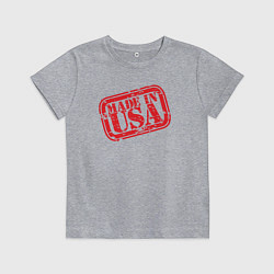 Футболка хлопковая детская Made in USA, цвет: меланж