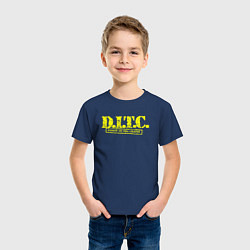 Футболка хлопковая детская DITC, цвет: тёмно-синий — фото 2