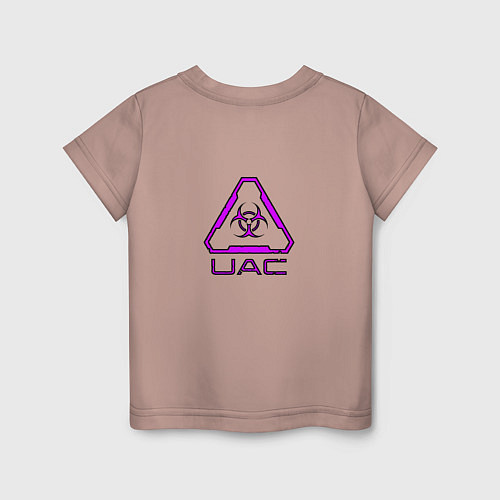 Детская футболка UAC фиолетовый / Пыльно-розовый – фото 2