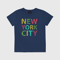 Футболка хлопковая детская New York city colors, цвет: тёмно-синий