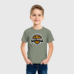 Футболка хлопковая детская All-star basket, цвет: авокадо — фото 2